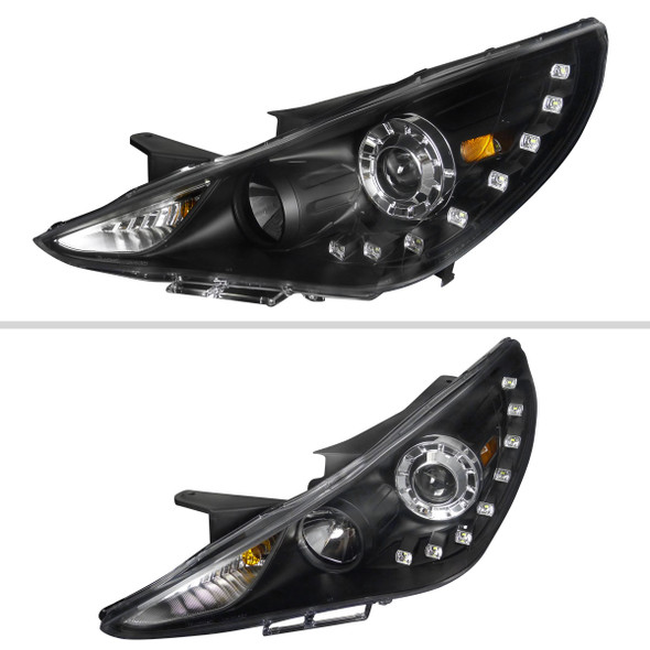 2011-2013 Toyota Highlander Projector Headlights w/ SMD LED Light