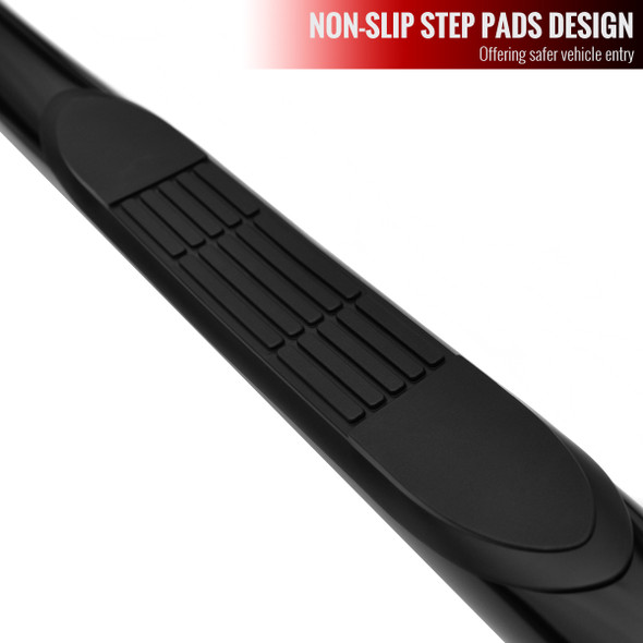 2006-2015 Honda Ridgeline Black Stainless Steel Side Step Nerf Bars