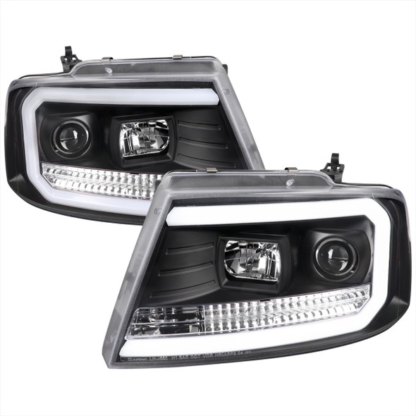 2006-2008 Audi A4 R8 Style LED Light Bar Projector Headlights