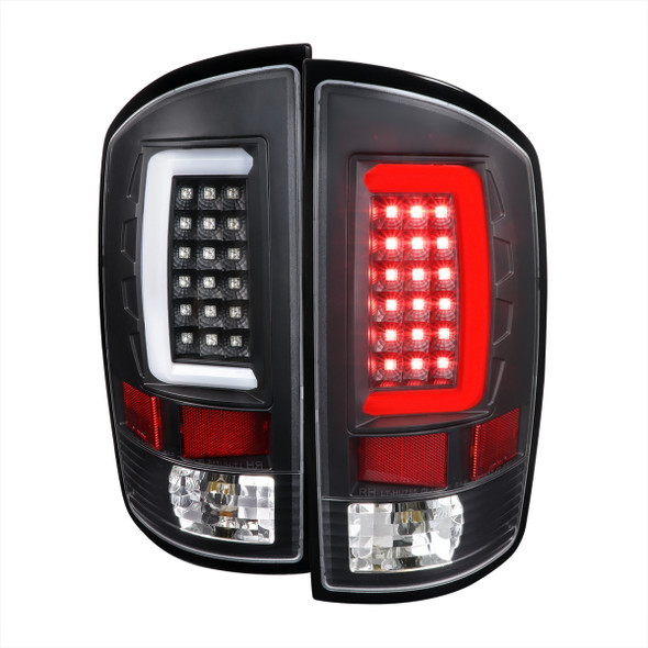 2002-2006 Dodge RAM 1500 2500 3500 LED Tail Lights -G2 (Matte Black Housing/Clear Lens)