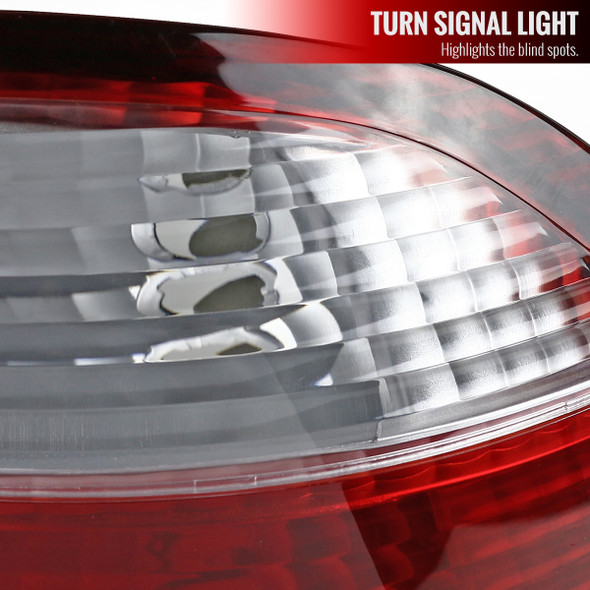 1999-2000 Honda Civic Sedan Tail Lights (Chrome Housing/Red Clear Lens)