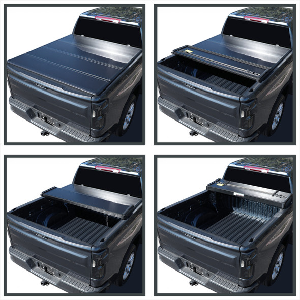 1988-2002 Chevrolet GMC C/K 1500 2500 3500 Fleetside 6'6" Bed Hard Quad-Fold Tonneau Cover