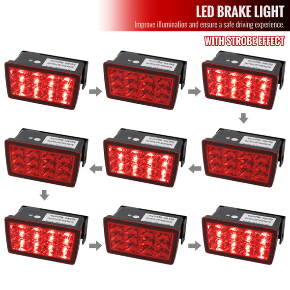 2011-2021 Subaru Impreza WRX STI F1 Style LED 3rd Brake Light (Chrome Housing/Red Lens)