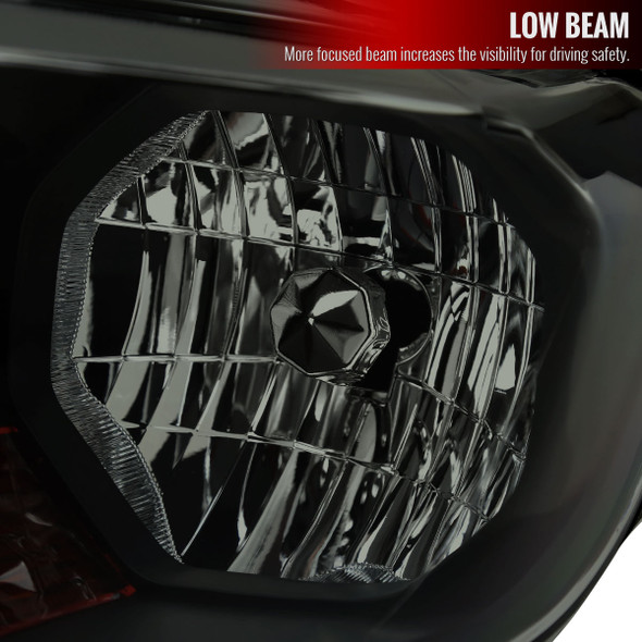 2019-2022 Ford Ranger XL/XLT Factory Style Halogen Headlights (Glossy Black Housing/Smoked Lens)