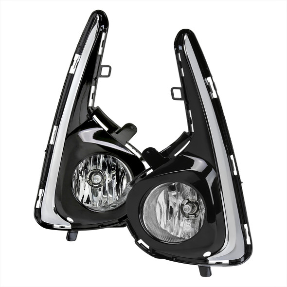 2018-2019 Toyota Yaris H16 Fog Lights Kit (Chrome Housing/Clear Lens)