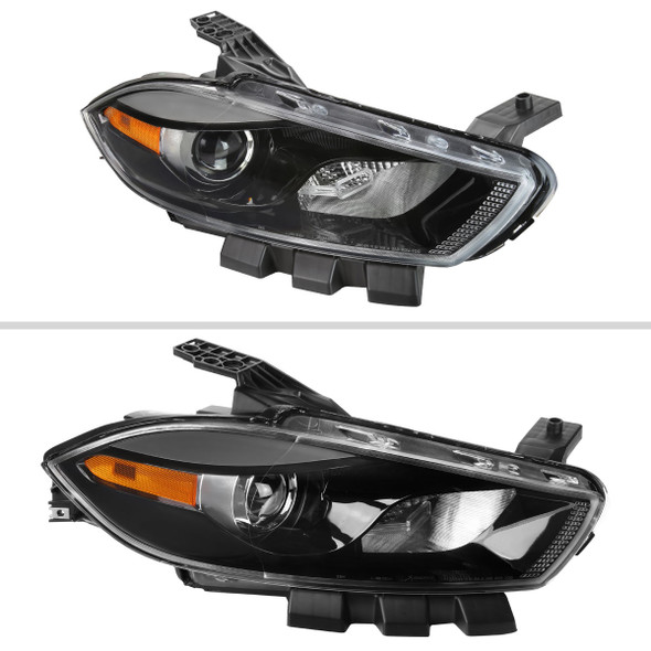 2013-2016 Dodge Dart Factory Style Headlights with Projector High