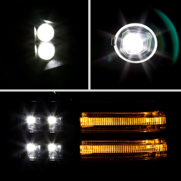 2020-2024 Chevrolet Silverado/GMC Sierra 2500HD/3500HD Power Adjustable, Heated, & Manual Extendable Chrome Towing Mirrors w/ Smoked Lens LED Turn Signal & Clearance Lights