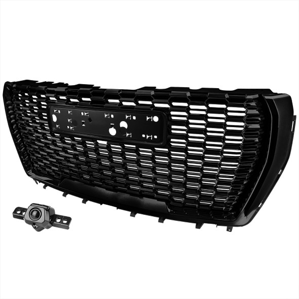 2021-2023 GMC Yukon/Yukon XL Denali Style Front Glossy Black Mesh Grille