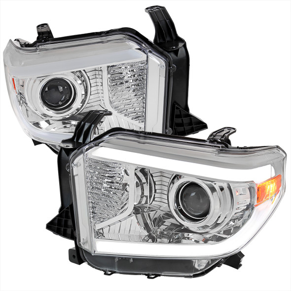 2014-2021 Toyota Tundra LED Projector Headlights (Chrome Housing/Clear Lens)