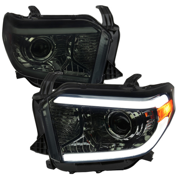 2014-2021 Toyota Tundra LED Projector Headlights (Chrome Housing/Smoke Lens)