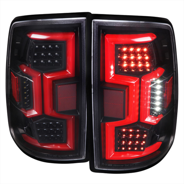 2019-2024 Dodge RAM 2500/3500 LED Sequential Signal Tail Lights (Jet Black Housing/Clear Lens)