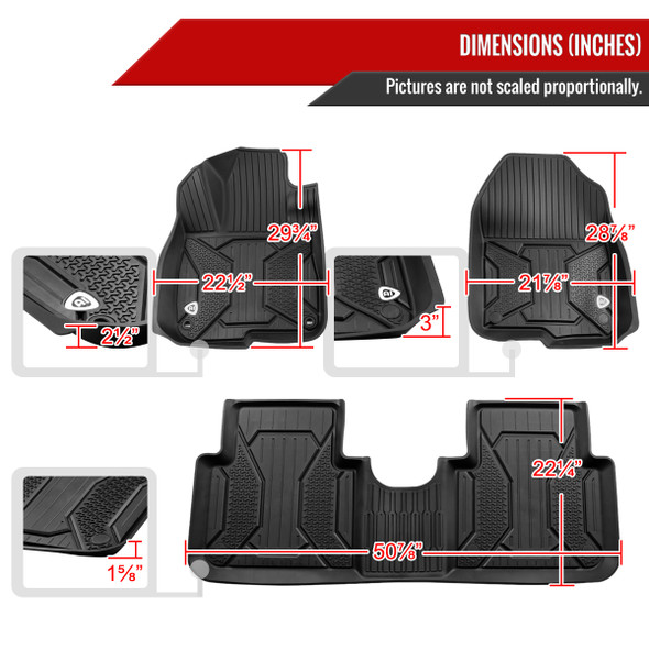 2017-2022 Honda CR-V 3PC All Weather TPE Floor Mats