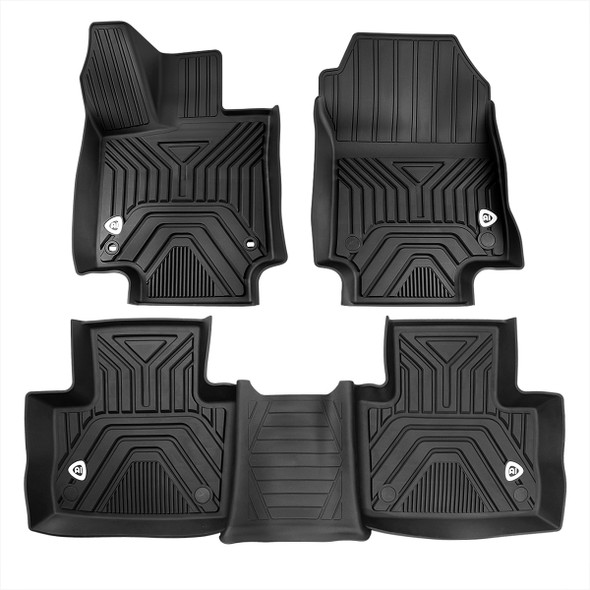 2019-2022 Toyota RAV4 3PC All Weather Black TPE Floor Mats