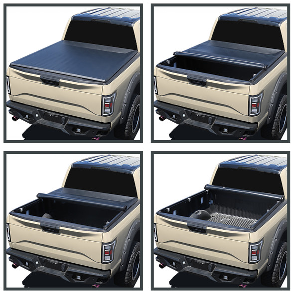 2002-2018 Dodge RAM 1500/2019-2021 RAM 1500 Classic/2012-2018 RAM 2500/3500 6.4FT Short Bed Soft Roll Up Tonneau Cover