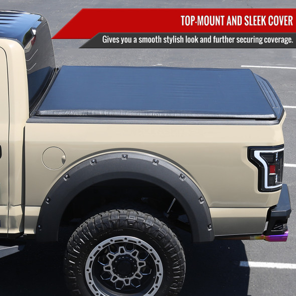 2007-2018 Chevrolet Silverado 1500/GMC Sierra 1500 5.7FT Short Bed Soft Roll Up Tonneau Cover