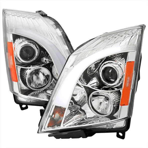 2008-2014 Cadillac CTS Projector Headlights w/LED Light Strip