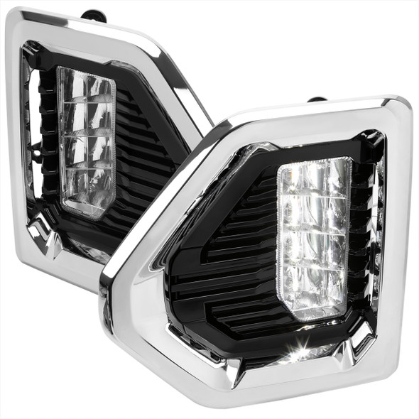 2016-2018 GMC Sierra 1500 6500K LED Fog Lights Kit (Chrome Housing