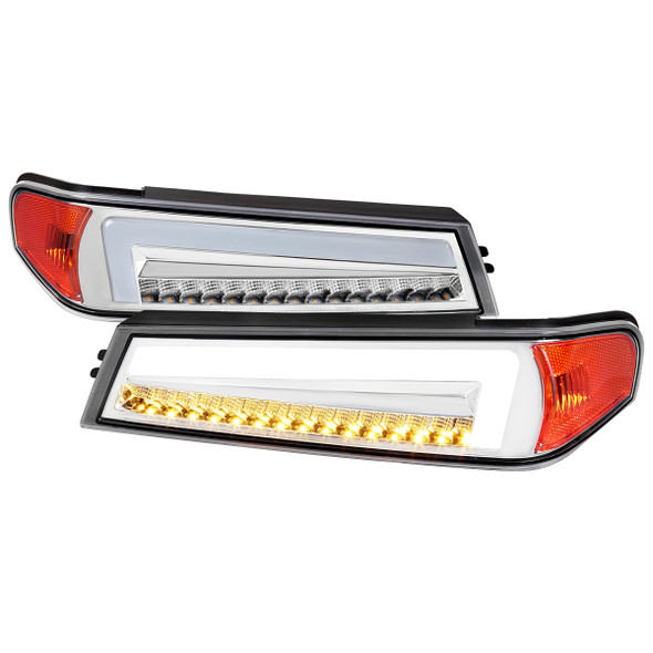 2004-2012 Chevrolet Colorado/GMC Canyon Full LED Bumper Corner Signal Lights (Chrome Housing/Clear Lens)