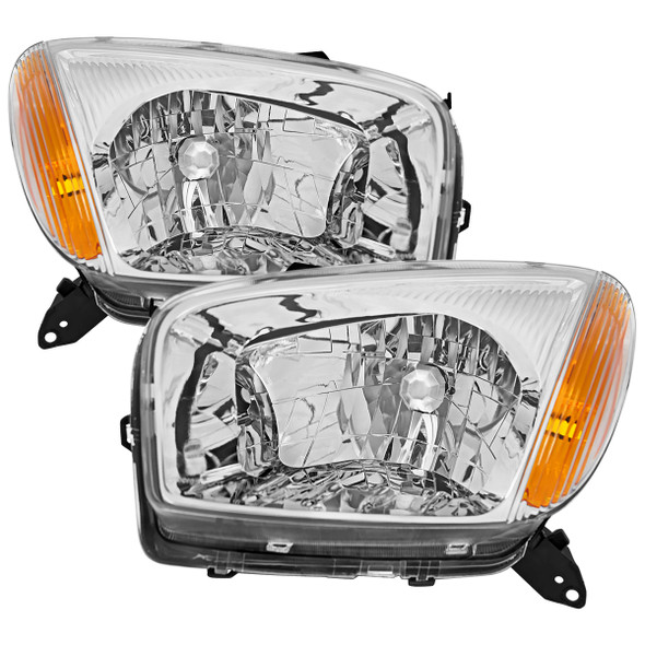 2001-2003 Toyota RAV4 Factory Style Headlights (Chrome Housing/Clear Lens)