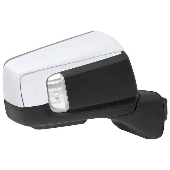 2019-2025 GMC Sierra 1500 Chrome Power Adjustable, Auto-Fold, BSD & Heated Side Mirror w/ LED Puddle and Turn Signal Light - Passenger Side Only
