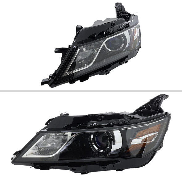 2014-2020 Chevy Impala Factory Style Projector Headlights (Jet Black Housing / Clear Lens)