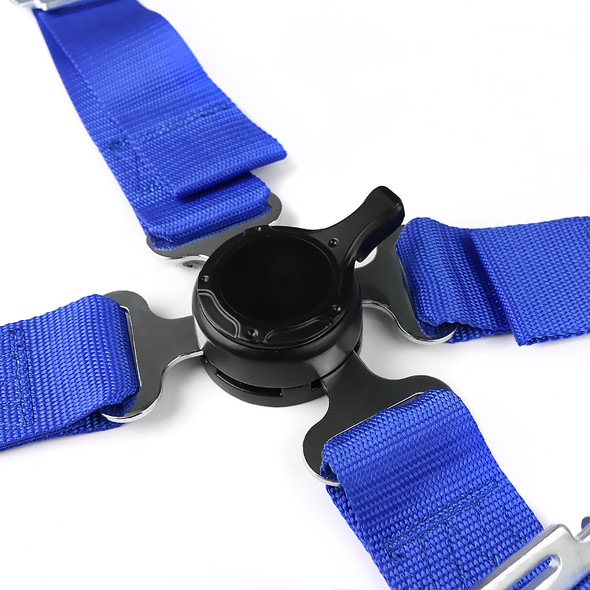 Universal Blue 4 Point Quick Release Camlock Racing Seat Belt Safety Harness