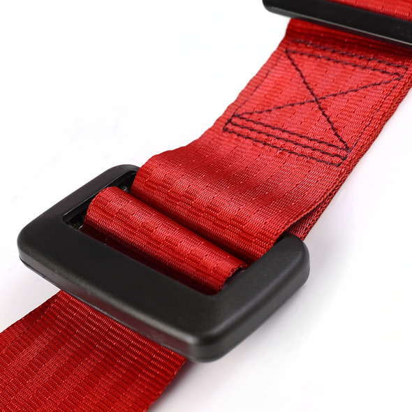 Universal Red 4 Point Racing Seat Belt Buckle Safety Harness - 2PC