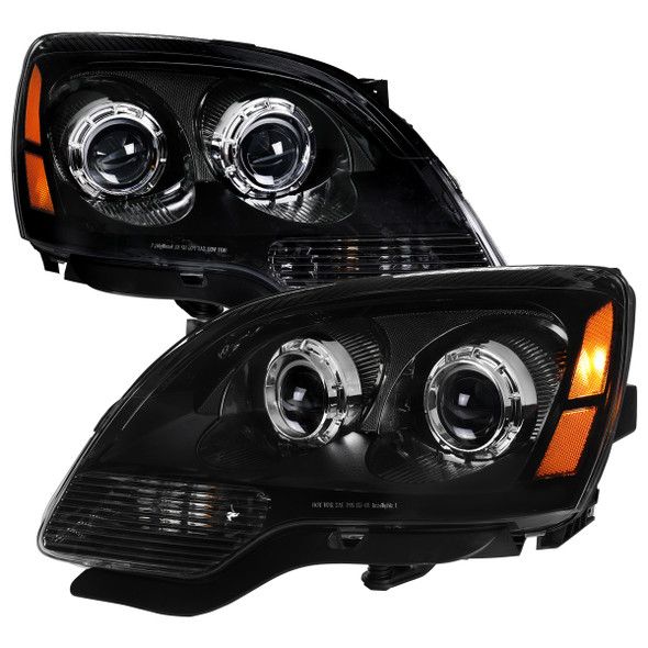 2007-2012 GMC Acadia Projector Headlights (Matte Black Housing / Clear Lens)