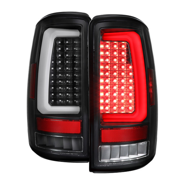 2000-2006 Chevrolet Suburban / Tahoe GMC Yukon / Yukon XL LED C Bar Tail Lights (Black Housing / Clear Lens)