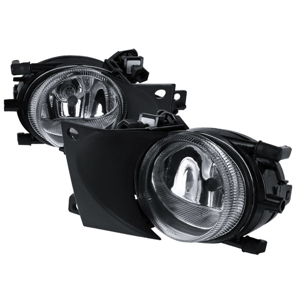 2001-2003 BMW E39 5 Series H8 Fog Lights Kit (Chrome Housing/Clear Lens)