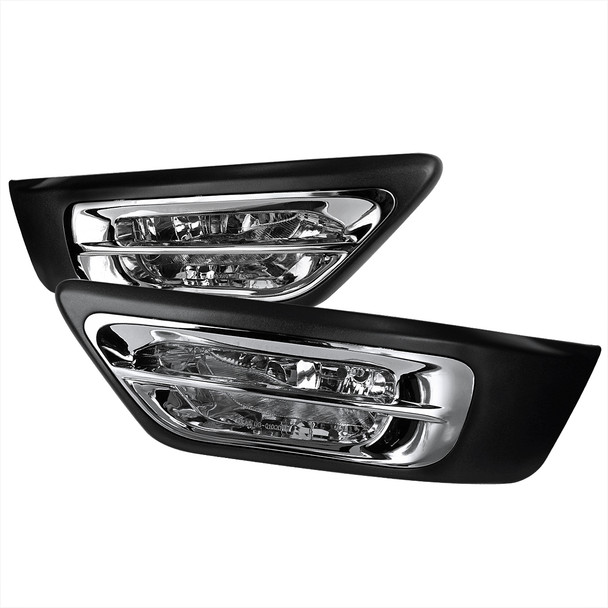 2002-2004 Honda CR-V 12V/51W 9006 Fog Lights Kit w/ Switch & Wiring Harness (Chrome Housing/Clear Lens)