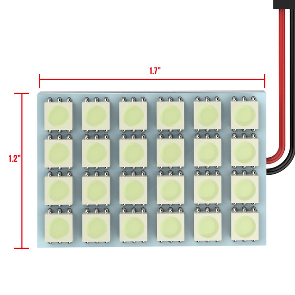 Universal SMD 24PC LED Panel Dome Light - Spec-D Tuning