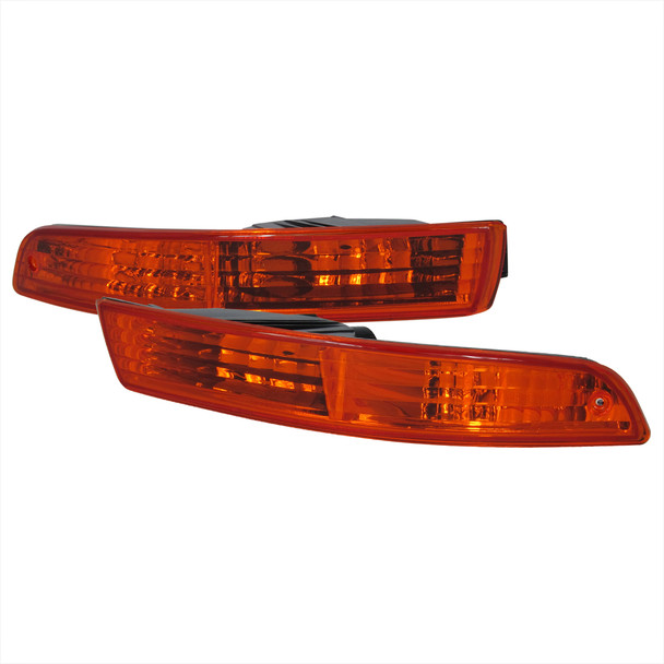 1994-1997 Accura Integra Bumper Lights (Chrome Housing/Amber Lens)