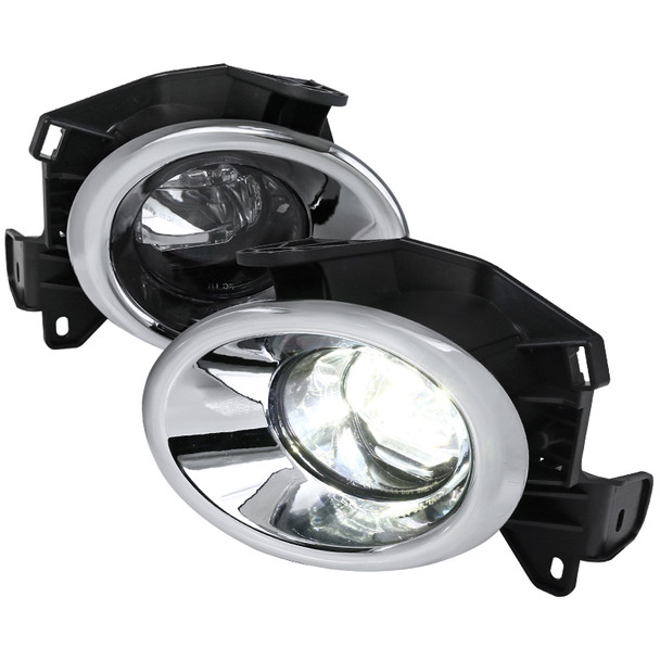 2013-2016 Nissan Pathfinder 6500K LED Projector Bumper Fog Lights Kit (Chrome Housing/Clear Lens)