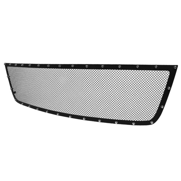 2005-2007 Chevrolet Silverado Rivet Style Black Stainless Steel Mesh Grille Insert