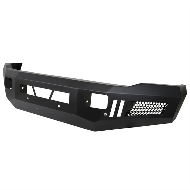 2010-2018 Dodge RAM 2500/3500 Black Heavy Duty Steel Front Bumper w/ LED Light Ports