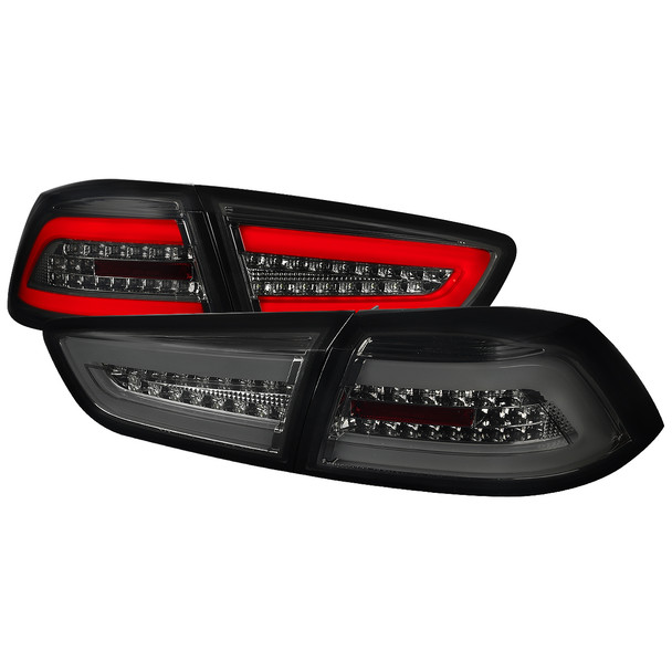 2008-2017 Mitsubishi Lancer / 2008-2015 Lancer EVO X Sedan LED Tail Lights (Chrome Housing/Smoke Lens)