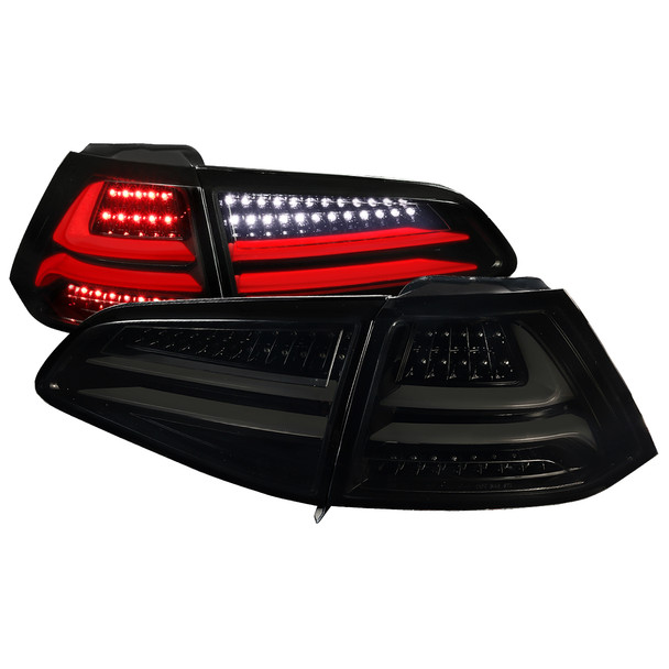 2015-2017 Volkswagen Golf/GTI LED Tail Lights (Glossy Black Housing/Smoke Lens)