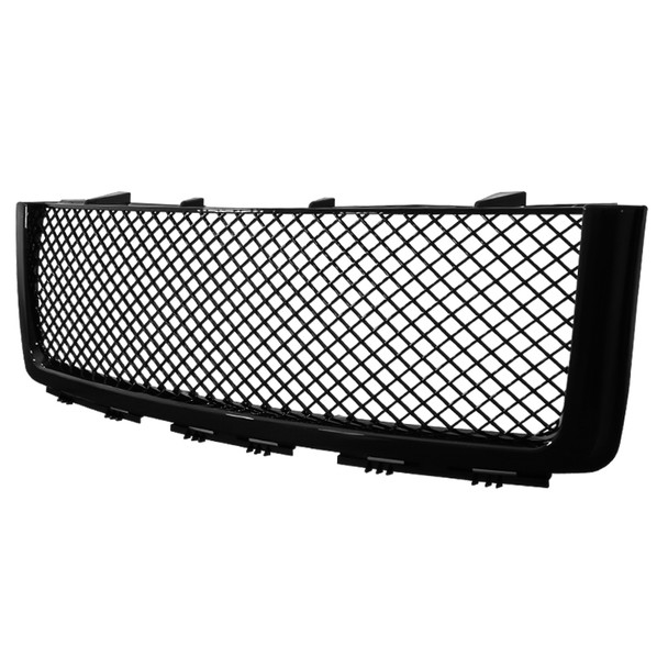 2007-2013 GMC Sierra 1500 Light Duty Glossy Black ABS Honeycomb Mesh Grille