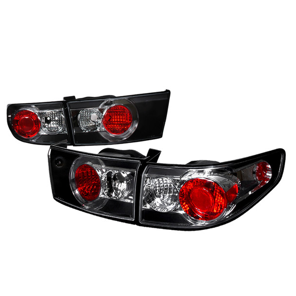 2003-2005 Honda Accord Sedan Tail Lights (Matte Black Housing/Clear Lens)