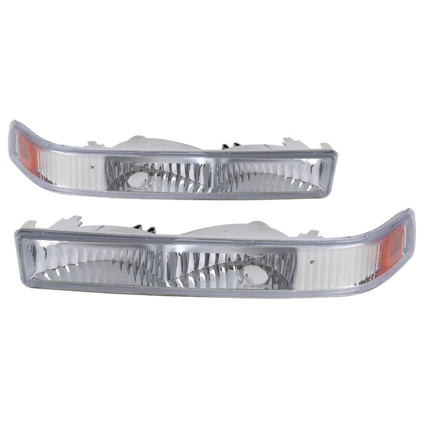 1998-2004 Chevrolet S10/ GMC Sonoma Bumper Lights (Chrome Housing/Clear Lens)