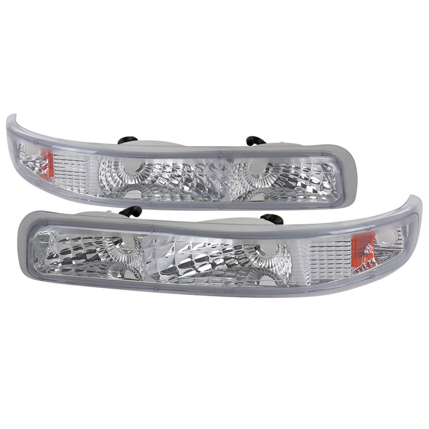 1999-2002 Chevrolet Silverado/ 2000-2006 Tahoe Suburban Bumper Lights (Chrome Housing/Clear Lens)