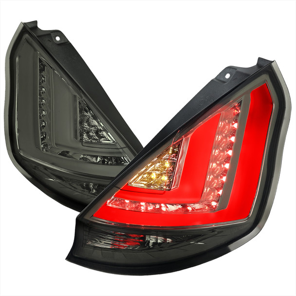 2011-2013 Ford Fiesta Hatchback LED Tail Lights (Chrome Housing/Smoke Lens)