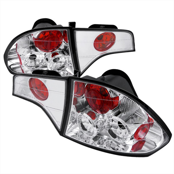 2006-2011 Honda Civic Sedan Tail Lights (Chrome Housing/Clear Lens)