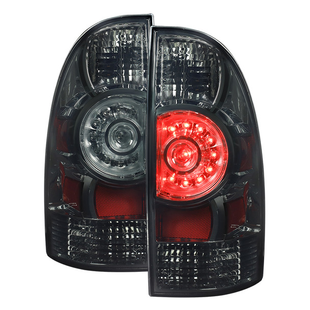 2005-2015 Toyota Tacoma LED Tail Lights (Chrome Housing/Smoked Lens)