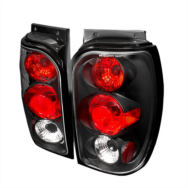 1998-2001 Ford Explorer Mercury Mountaineer Tail Lights (Matte Black Housing/Clear Lens)