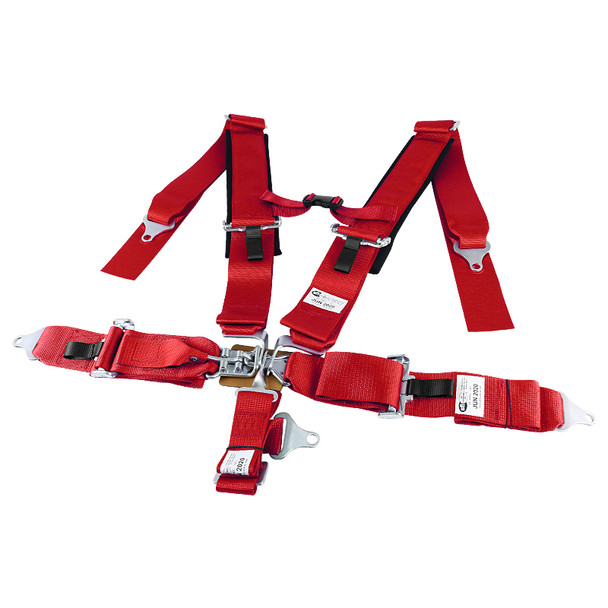 Universal Red 5 Point Latch & Link Racing Seat Belt Safety Harness