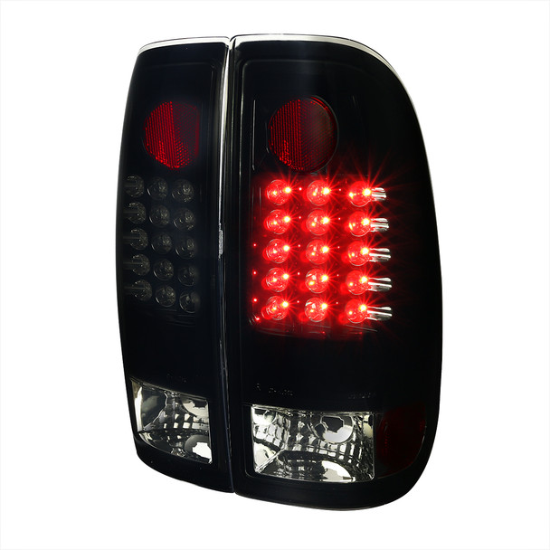 2008-2016 Ford F-250/F-350/F-450/F-550 Super Duty LED Tail Lights (Glossy Black Housing/Smoke Lens)