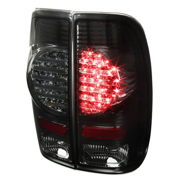 1997-2007 Ford F-150/F-250/F-350/F-450/F-550 Styleside V2 LED Tail Lights - RS (Chrome Housing/Smoke Lens)