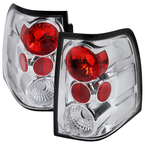 2003-2006 Ford Expedition Tail Lights (Chrome Housing/Clear Lens)